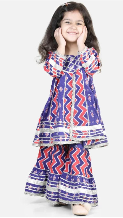 Girl's gota work Peplum sharara