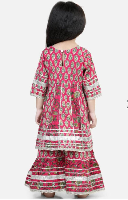 Girl's gota work Peplum sharara