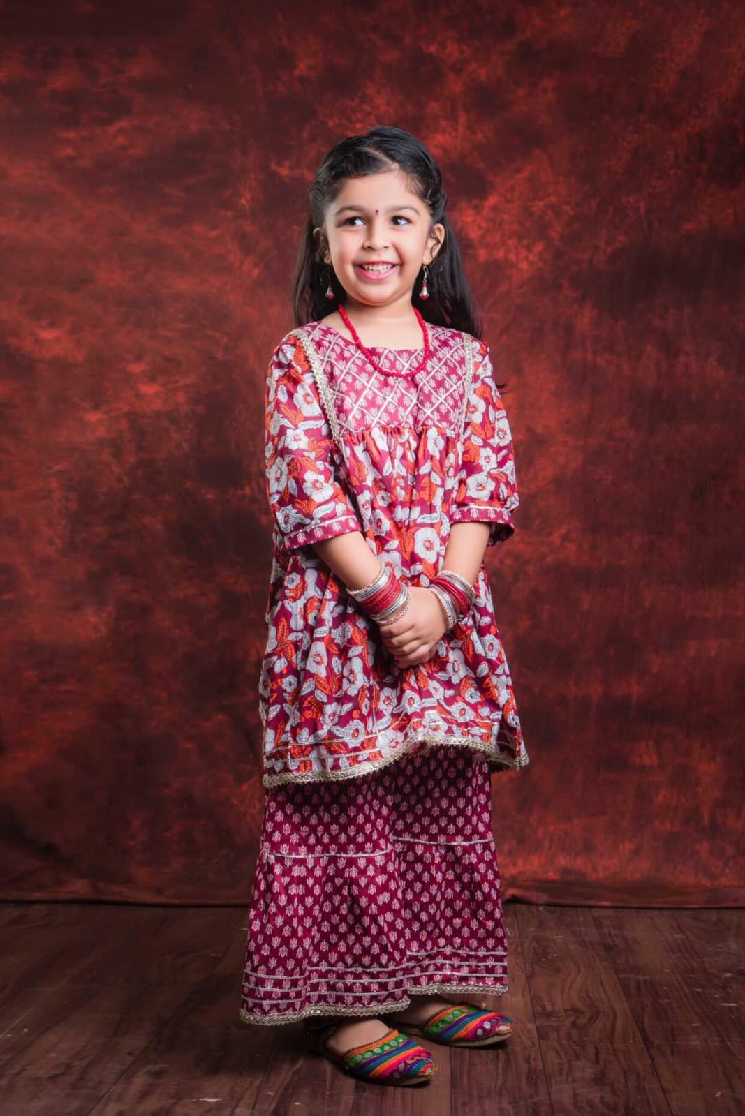 Girl's Peplum Sharara for 1-7 year