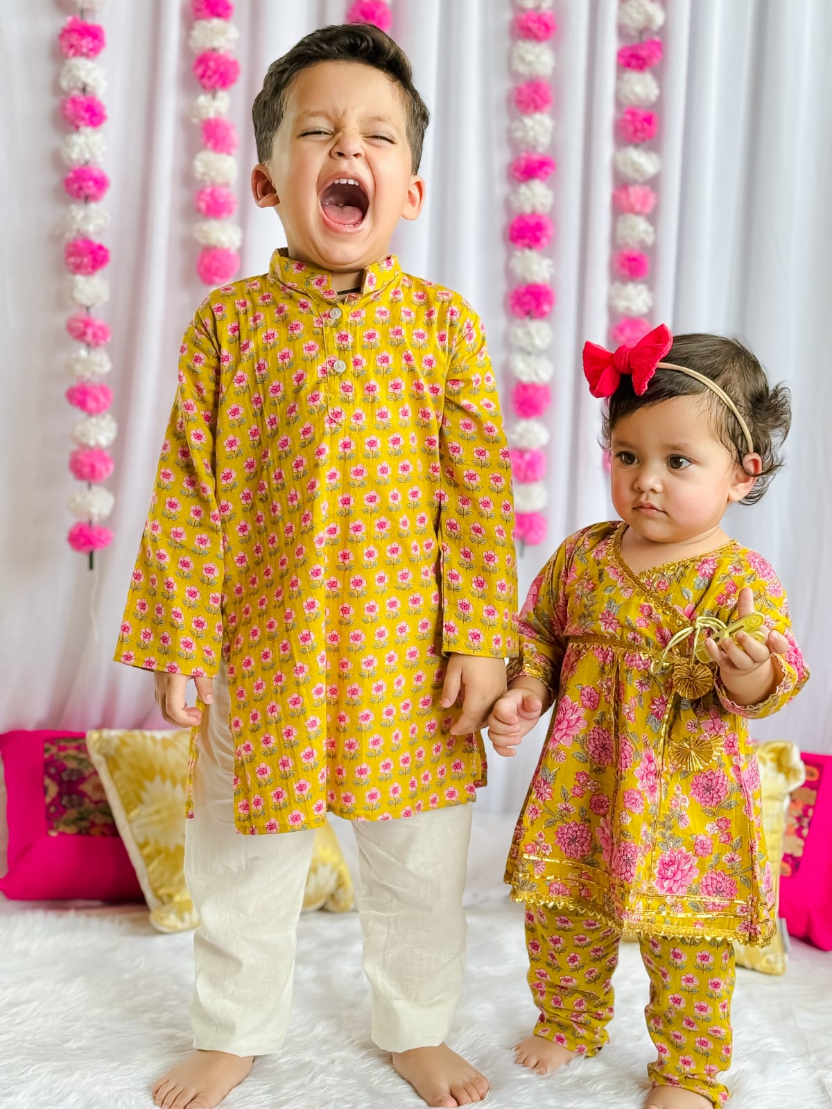 Small Buti Pure Cotton Kurta pajama for boy